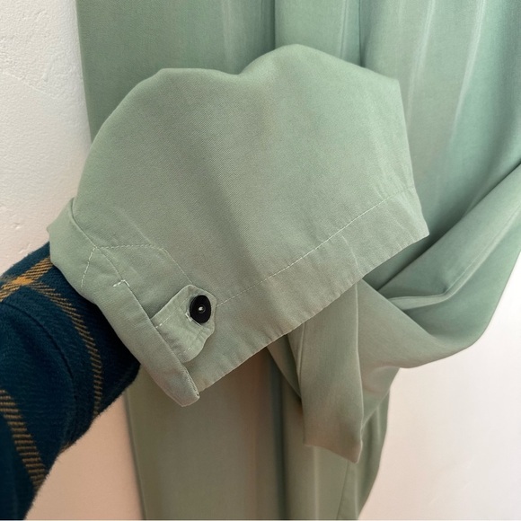 CUT LOOSE Pistachio Green Tencel 2 Piece Pants & Top Set Lightweight Lounge L - Picture 10 of 14